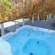 Outdoor living space in Fairfield, CT - pool, spa, patio, stone patio, deck